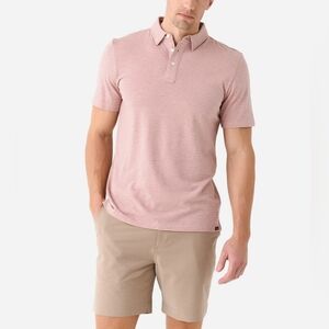 Faherty Men's Rose Sky stripe Movement Polo Size Large